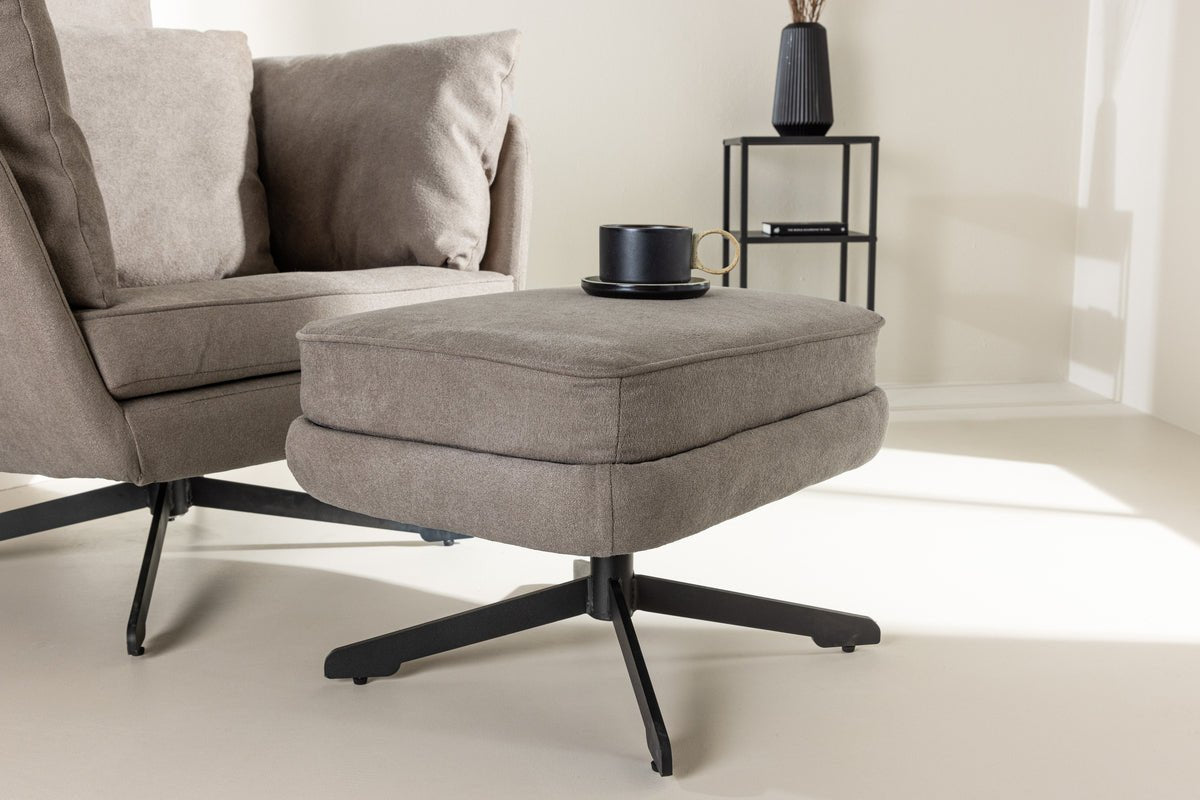 Sessel Porto - Mit Bouclé-Bezug in Grau