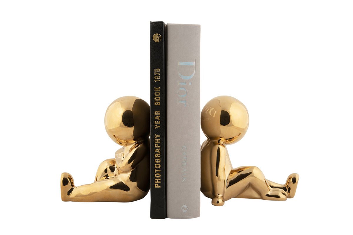 Buchstütze Lunvia - aus Keramik / sitzendes Duo