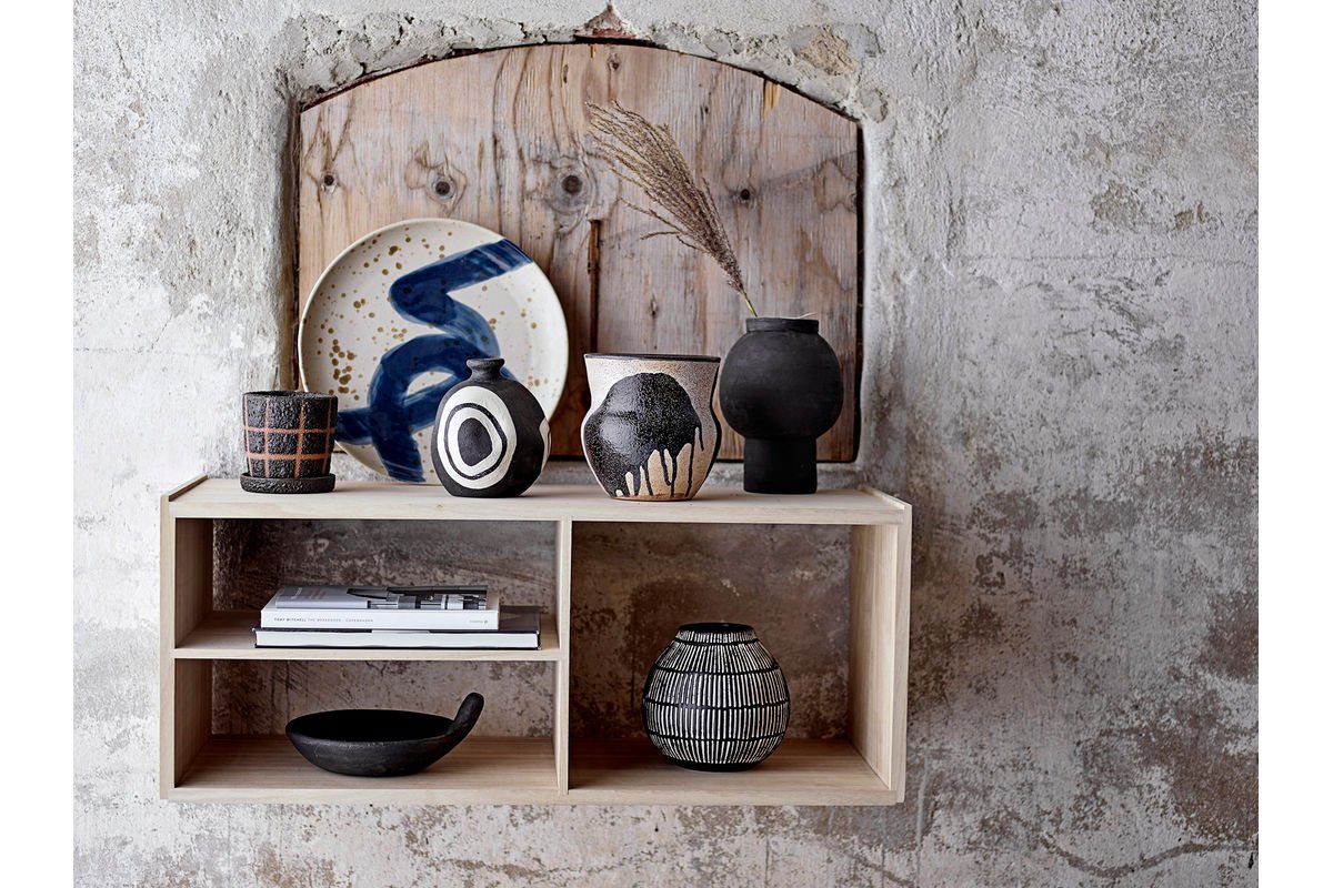 Deko-Blumentopf Arosa – Handgefertigtes Design in Schwarz