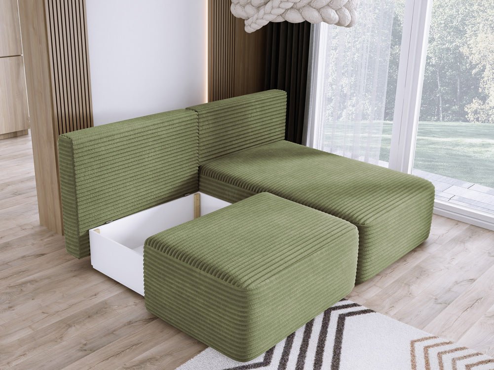 Designer Sofa Tilia Cord mit Schlaffunktion und Stauraum