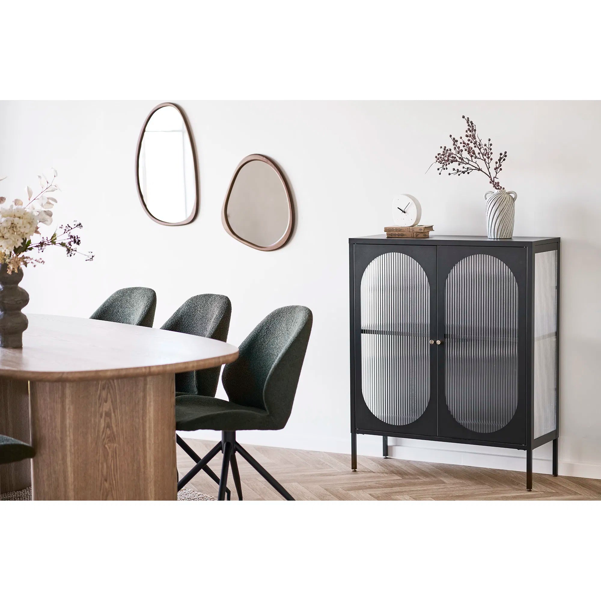 Spiegel Ardano XL – Organische Form im Holz-Look (38,5×64,5 cm)