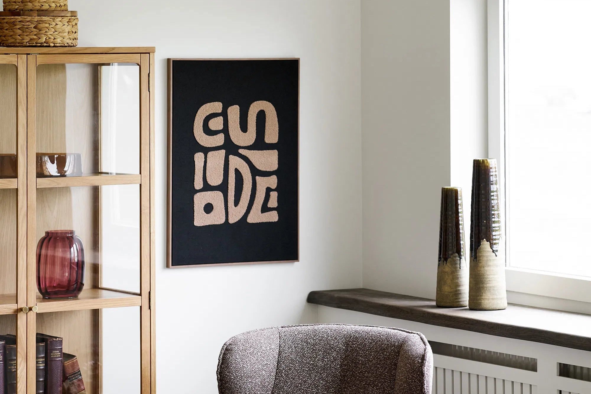 Vase Jorvane - edle Keramikvase in braun - klein