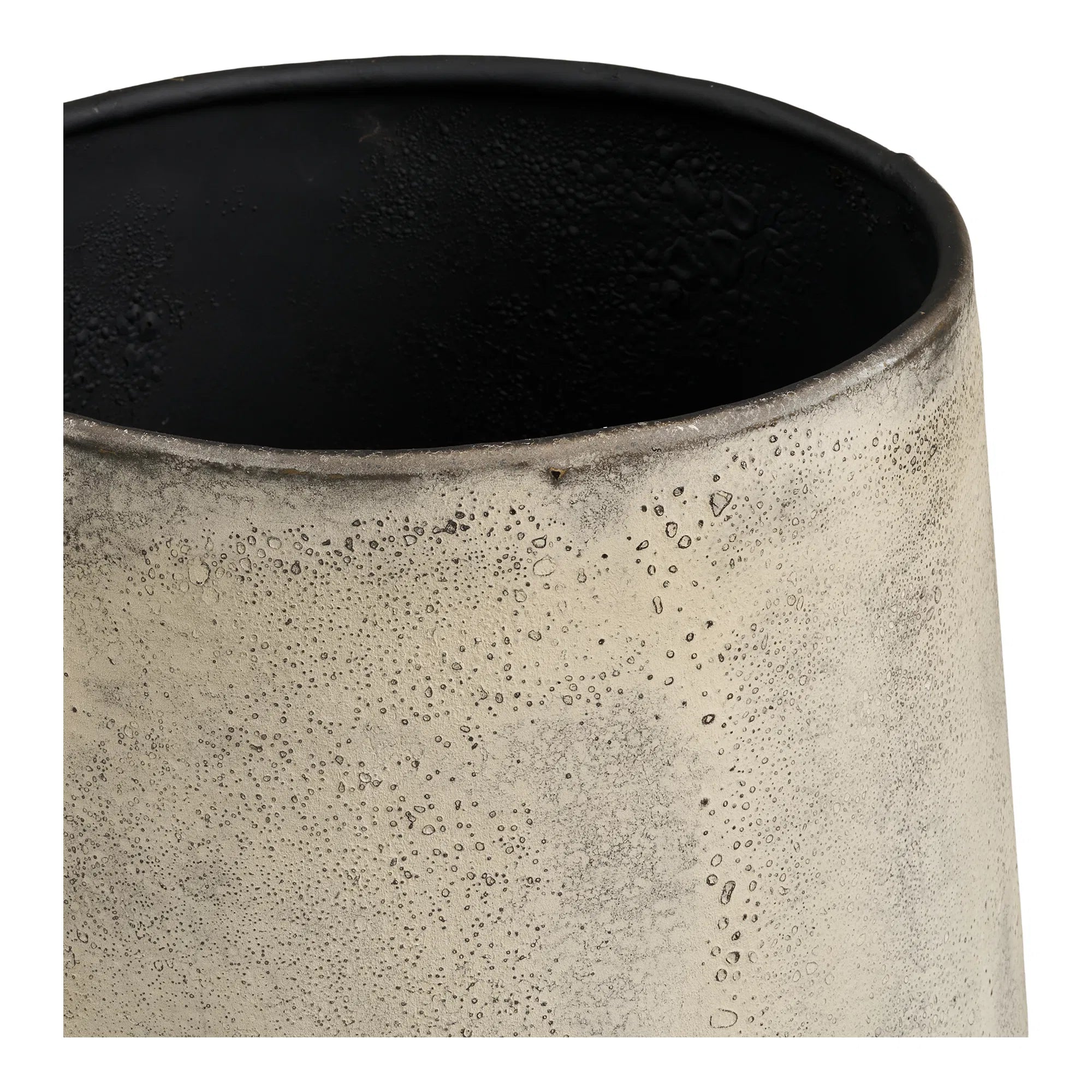 Vase Narvella - aus Metall in antiker Beigeoptik (2er Set)