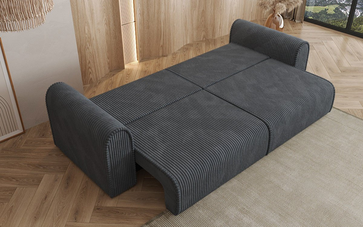 Designer Sofa Big Buddy 3 Sitzer mit Schlaffunktion und Stauraum in Breitcord