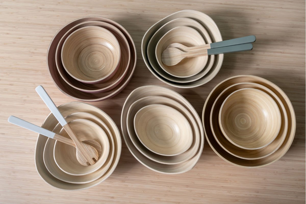 Schale Rosélis – gefertigt aus Bamboo (3er Set)