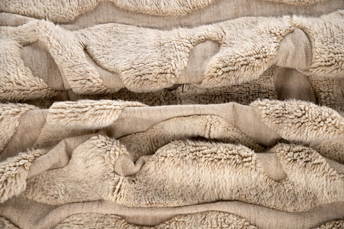 Teppich Dimi – handgewebt in Beige aus Wolle