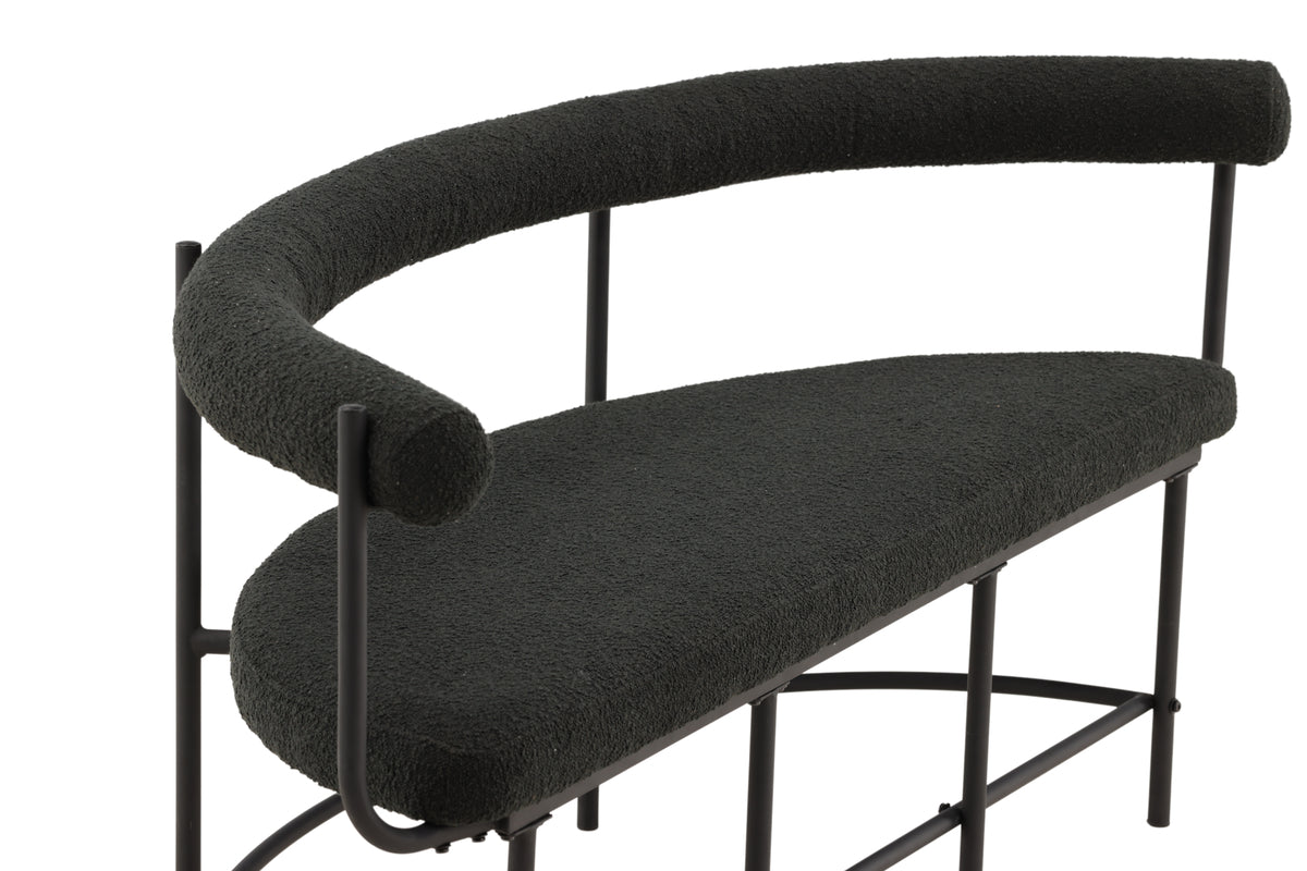 Sitzbank "Ronald" – Wahlweise mit Bouclé-Stoff oder PU-Leder