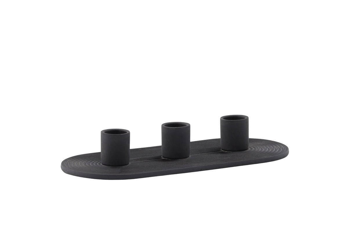 Kerzenhalter Tim - Ø3 cm aus Steinzeug für 3 Kerzen