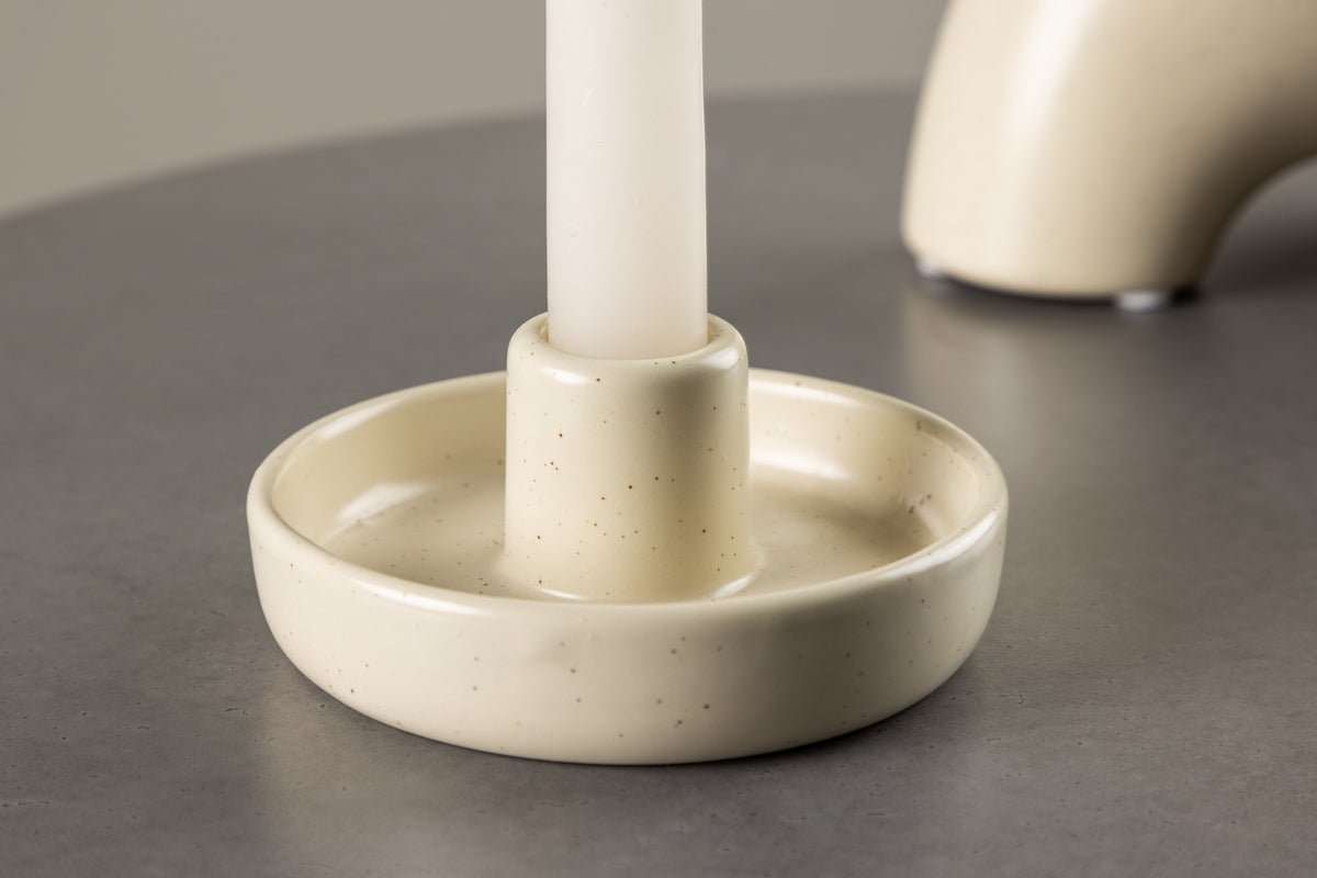 Kerzenhalter Holmes - Ø11 cm aus Steinzeug in wahlweise 3 Farben