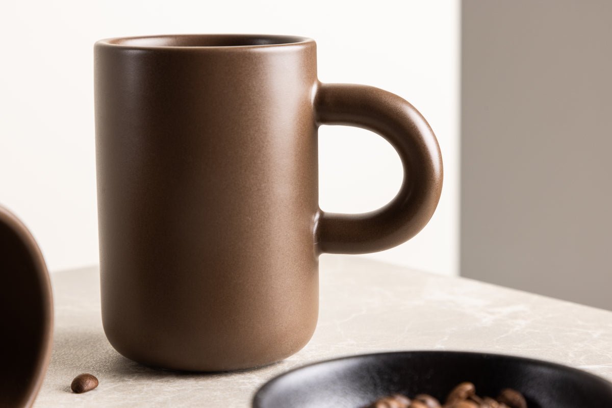 Tasse Maro – stilvolles 2er-Set in Dunkelbraun & Beige