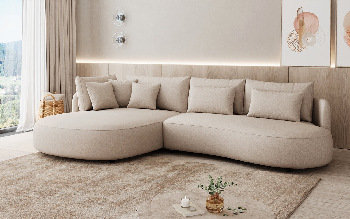 Designer Ecksofa Ando Mini in Strukturstoff
