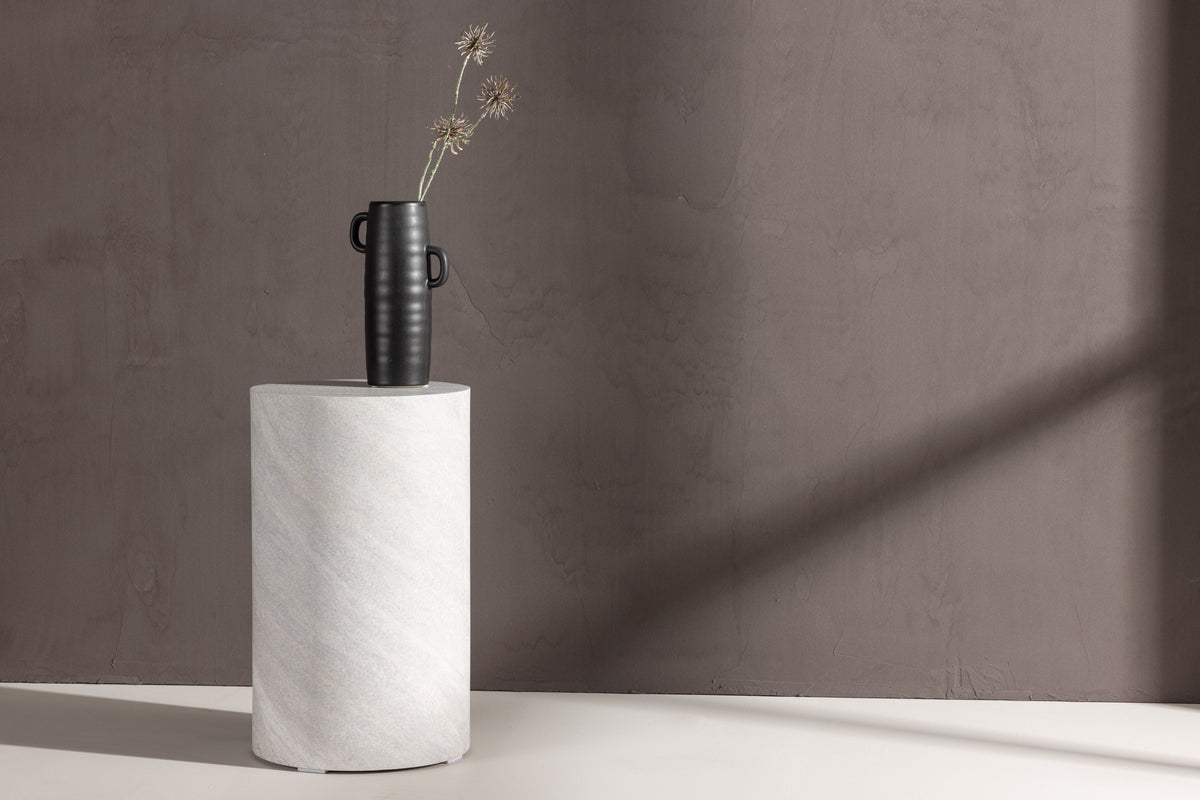 Couchtisch/Beistelltisch Marlo - Zylinderform in grau