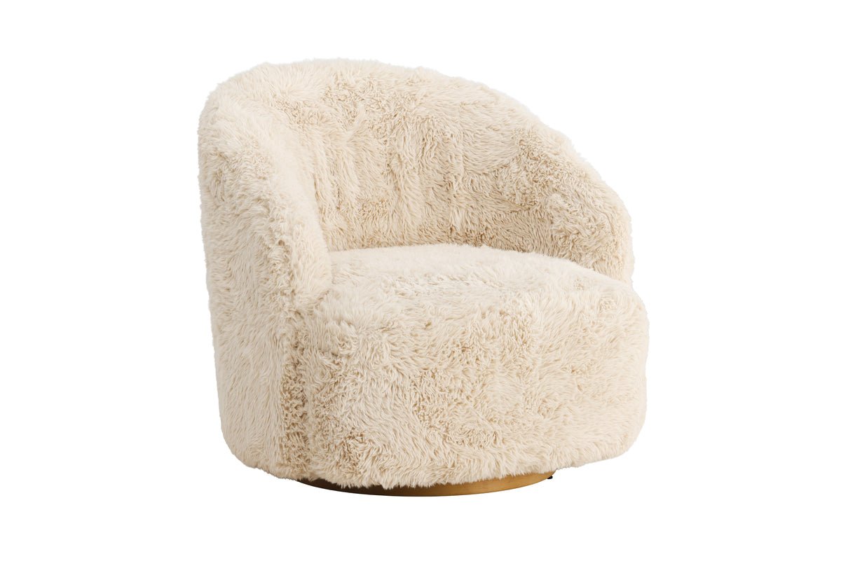 Sessel Astrid - Mit beigem Polyesterbezug
