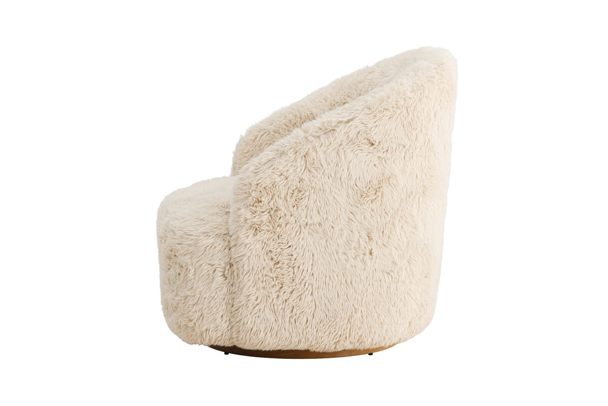 Sessel Astrid - Mit beigem Polyesterbezug