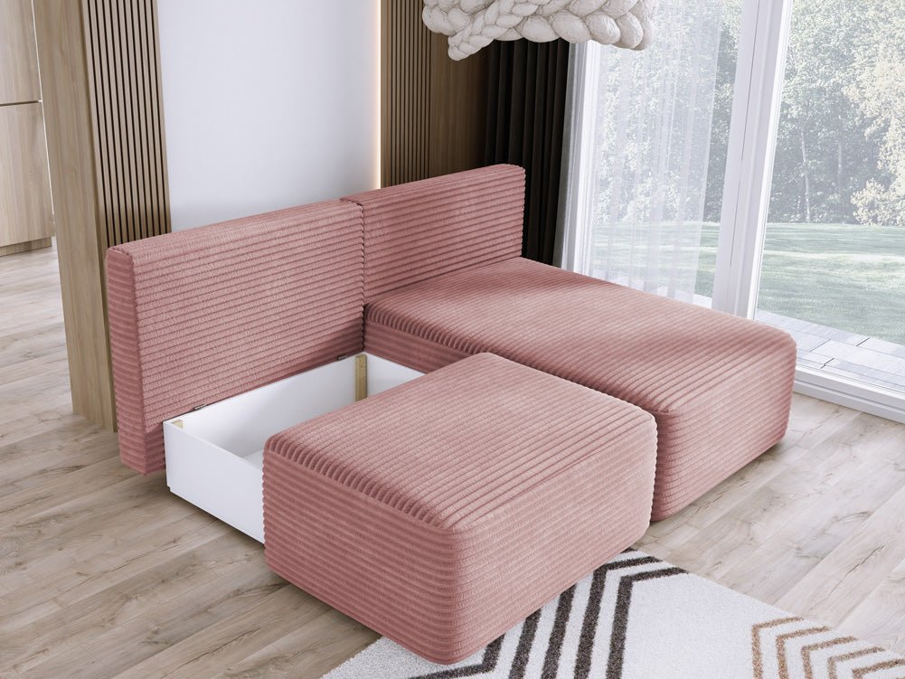 Designer Sofa Tilia Cord mit Schlaffunktion und Stauraum