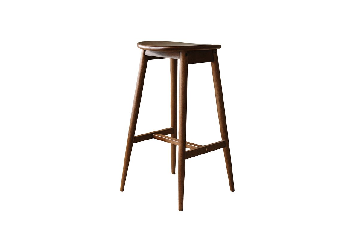 Barhocker Rafaela – in Mocca aus Gummibaumholz