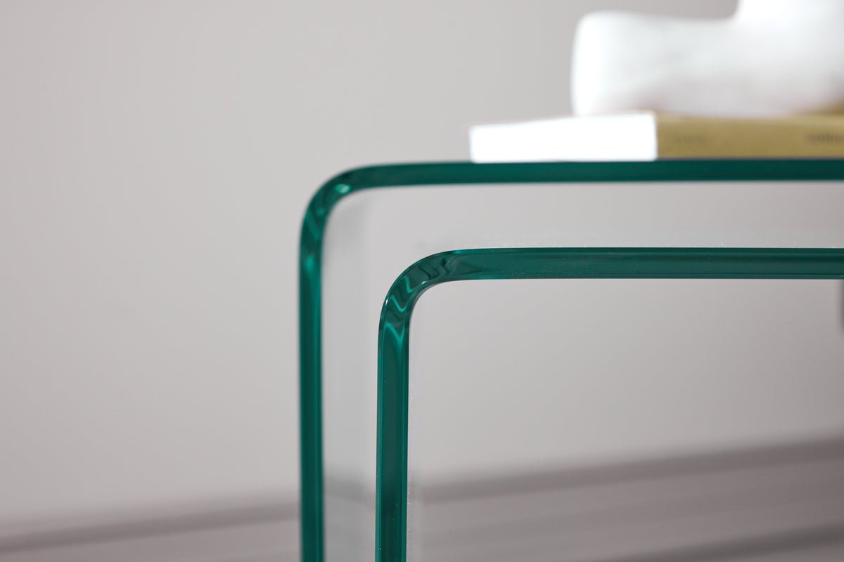 Couchtisch/Beistelltisch-Set Lumea – 2 Tische in Klarglas