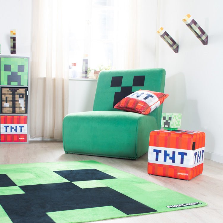 Minecraft Drehsessel „Creeper“ – mit 360° Drehfunktion & Polsterung