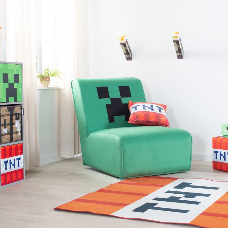 Minecraft Drehsessel „Creeper“ – mit 360° Drehfunktion & Polsterung