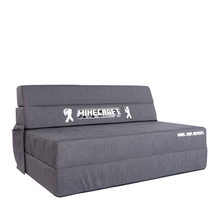 Minecraft Klappsofa „SleepCube“ – ausklappbar & passend zum Kinderbett