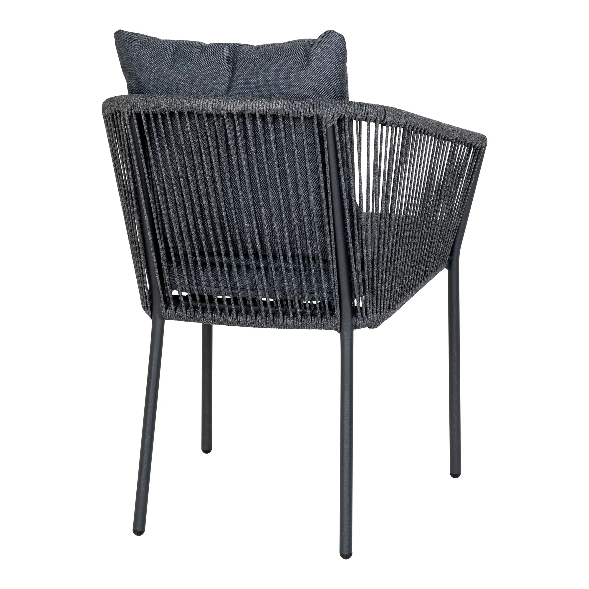 4-delige set - Tuinstoel Tavira Zwart/Grijs