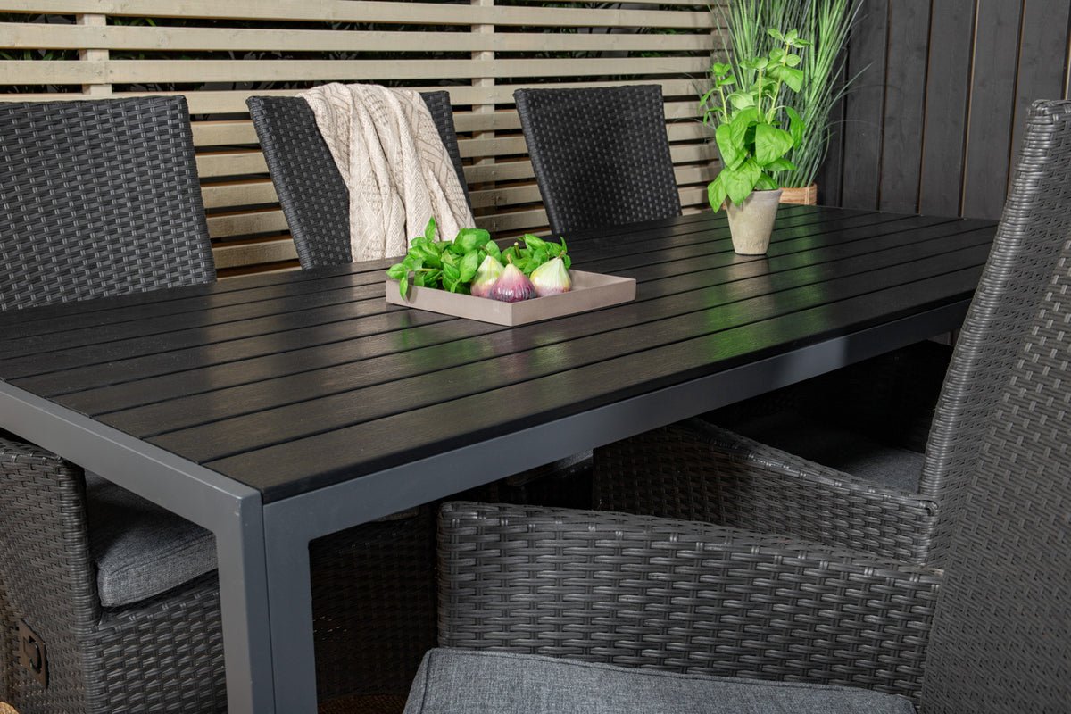 2er Set - Venezia Gartenstuhl in Rattanoptik in Schwarz, Weiß oder Naturoptik