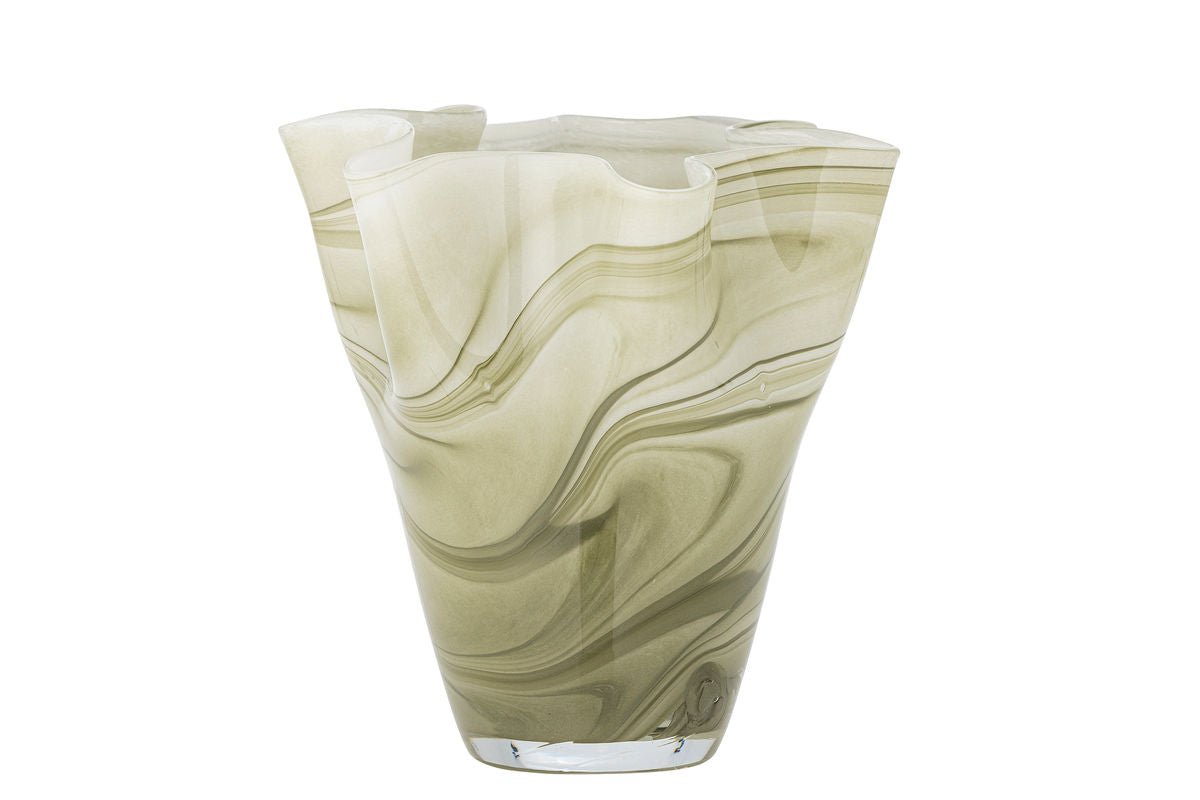 Vase „Mari“ – Grünes Glas