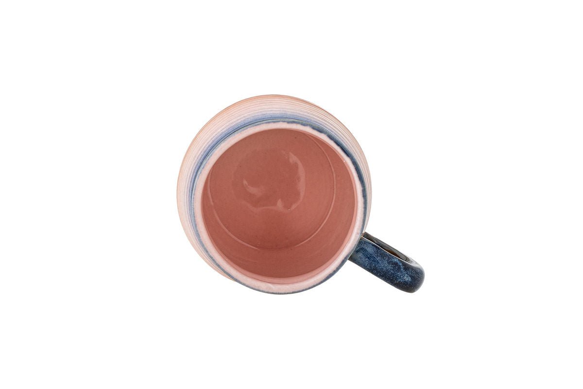 Tassen-Set Gabi – Gerippte Steinguttassen mit sanftem Farbverlauf (4er-Set)