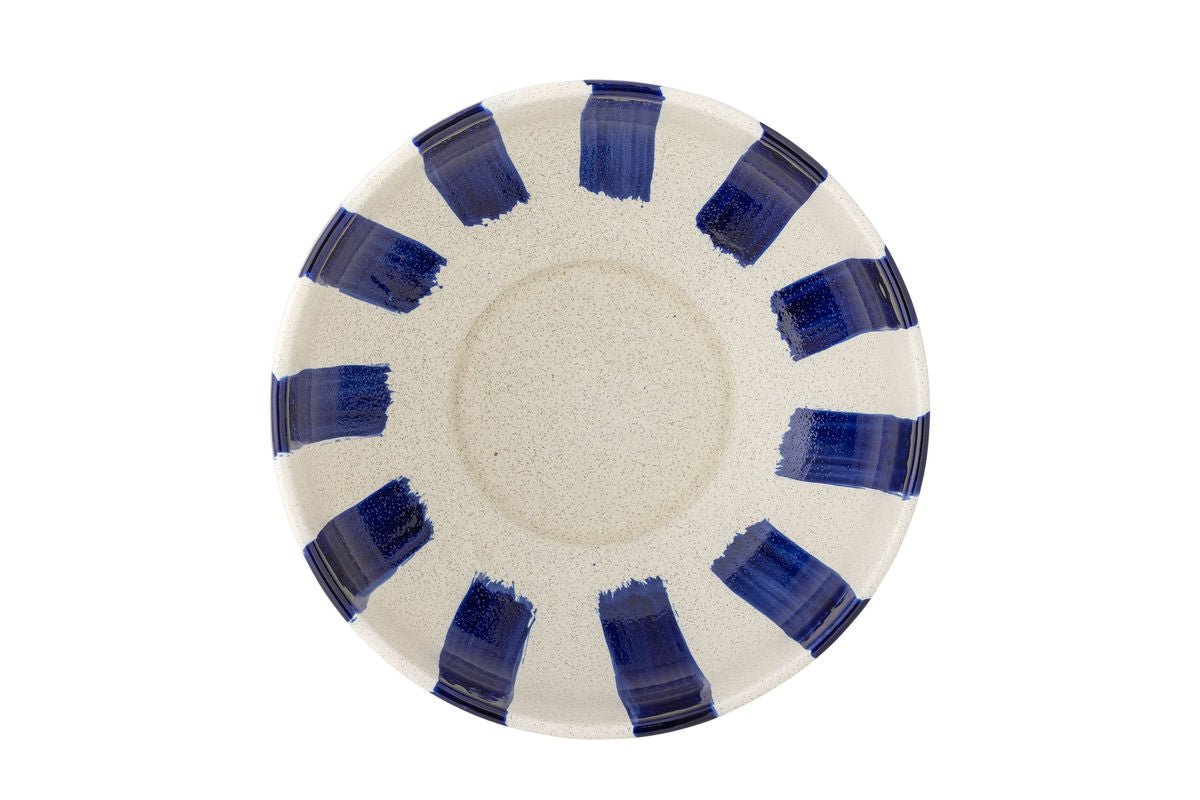 Schale Cala – handbemalte Steingutschale in Blau