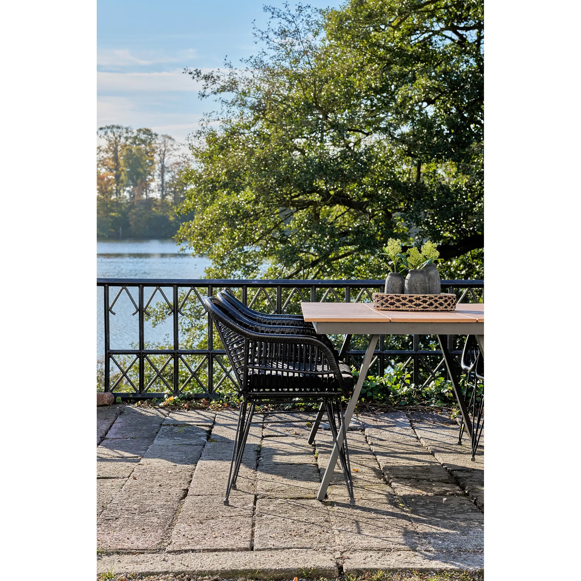 Garten Esstisch Lorenzo – Nonwood & Aluminium en Naturel/Noir