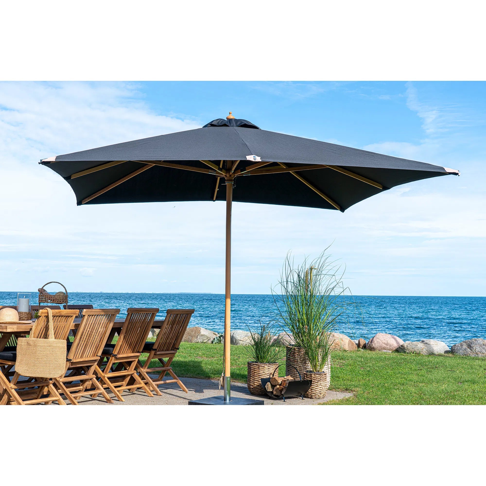 Sonnenschirm Toscana 300x300 avec structure en bois
