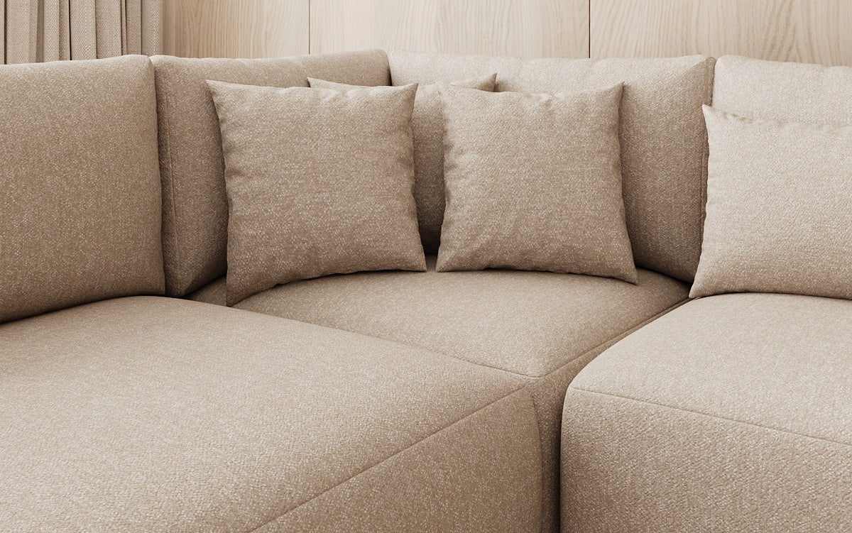 Designer Sofa Ando - Wohnlandschaft in Strukturstoff