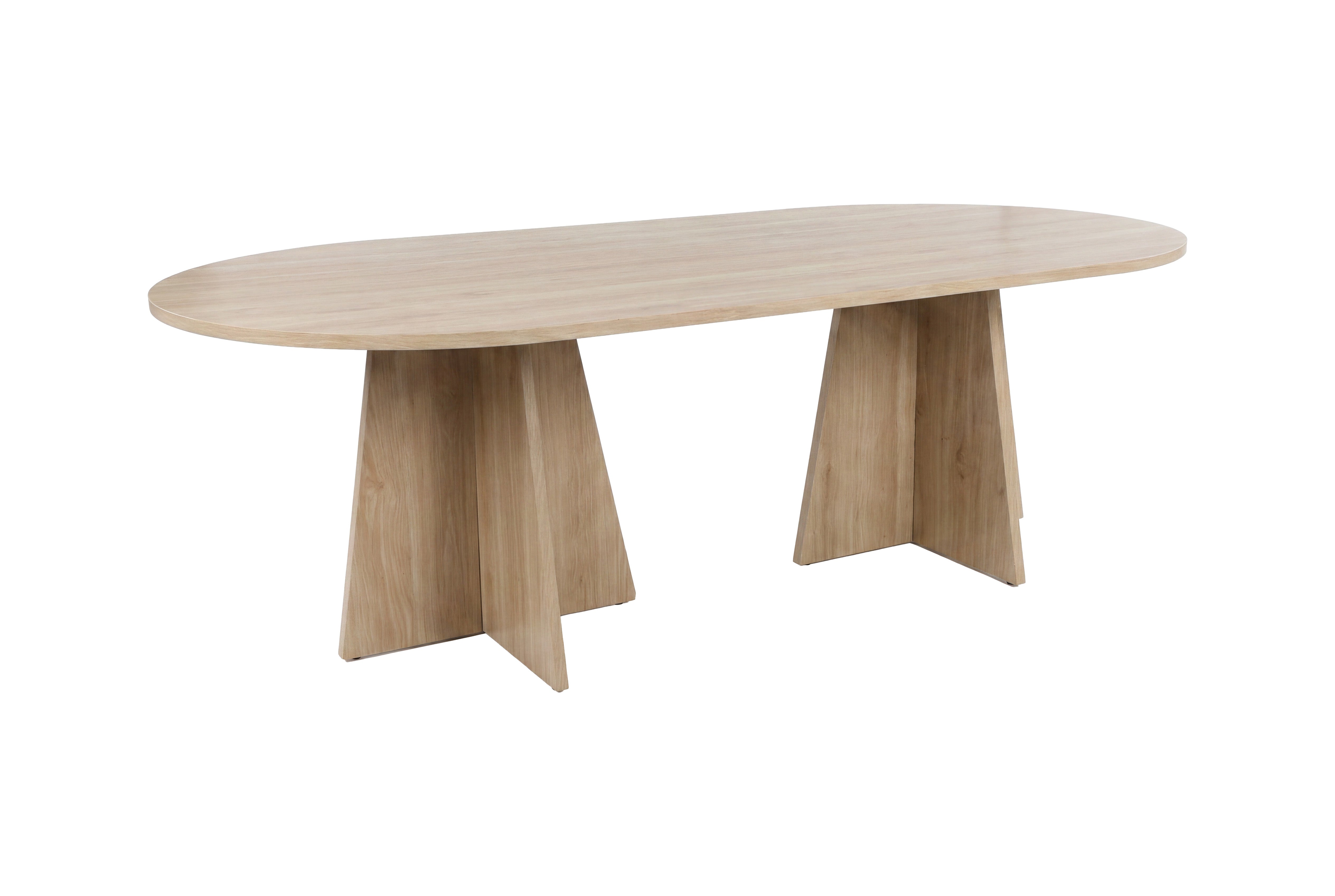 Esstisch Cazaro - ovales Design in Holzoptik