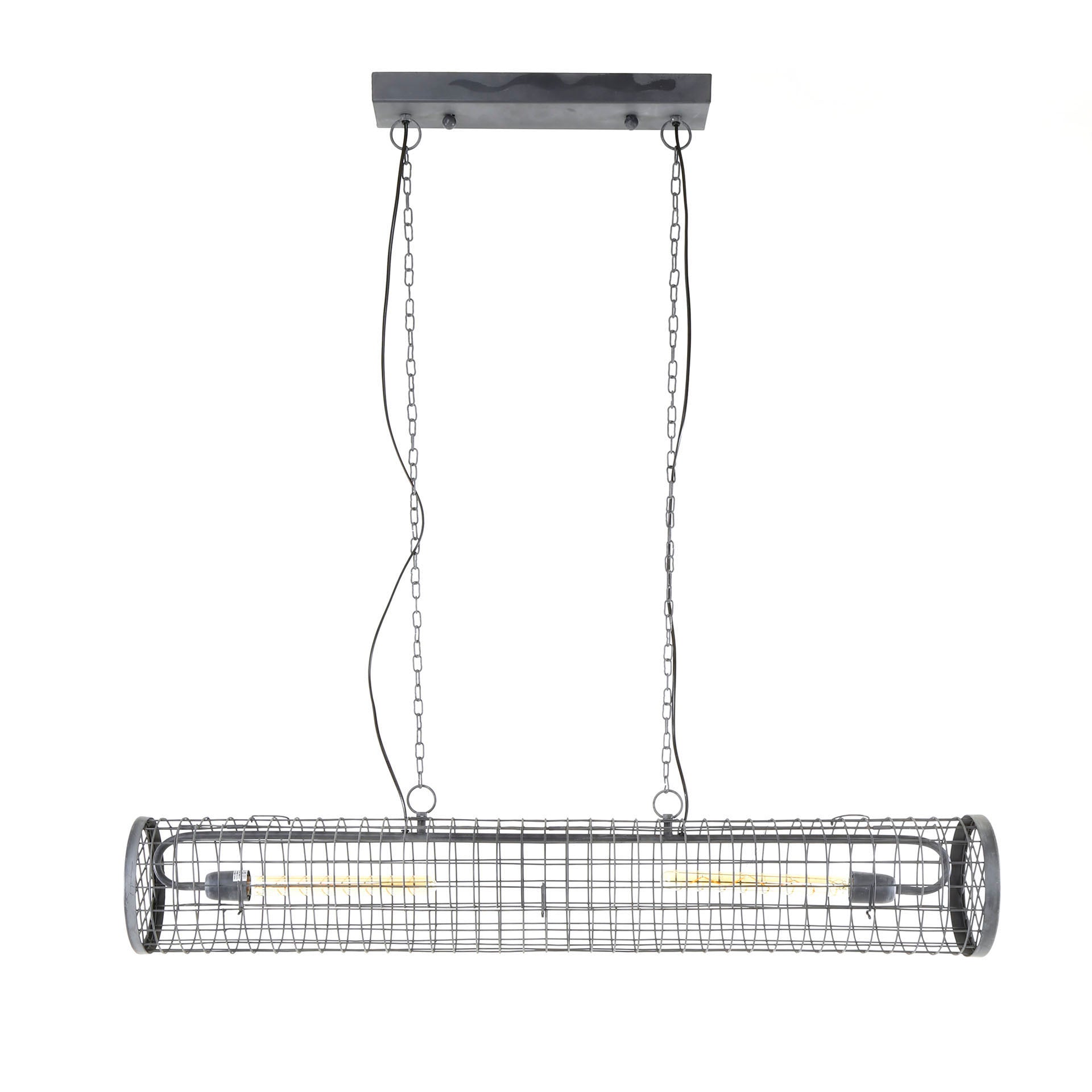 Pendelleuchte „Velanis“ – Zylindrische Lampe im industriellen Draht-Design