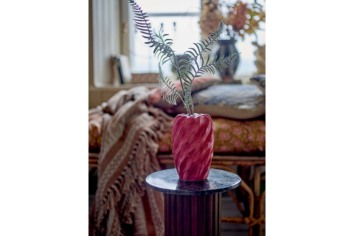 Vase Mila - Rosé, aus Steingut