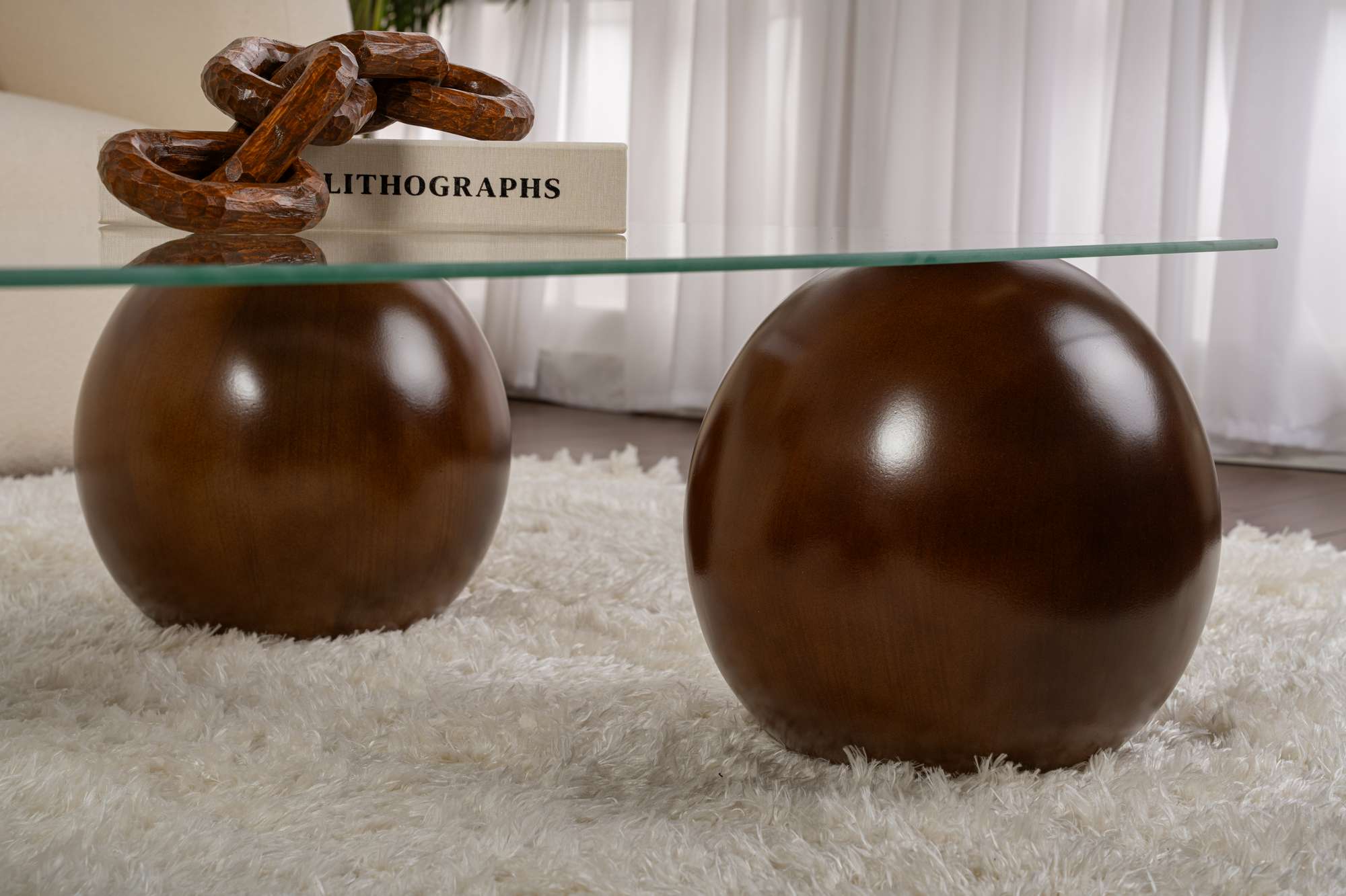 Couchtisch Pavello - mit rechteckiger, gehärteter Tischglasplatte