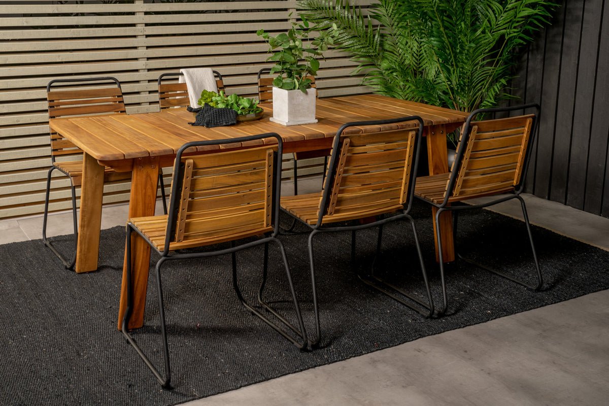 2er Set - Gartenstuhl Bali aus Akazie/Metall