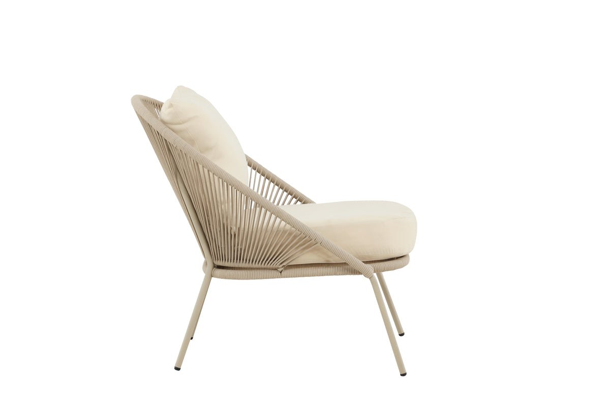 2er Set - Garten Loungesessel Orlina in Beige