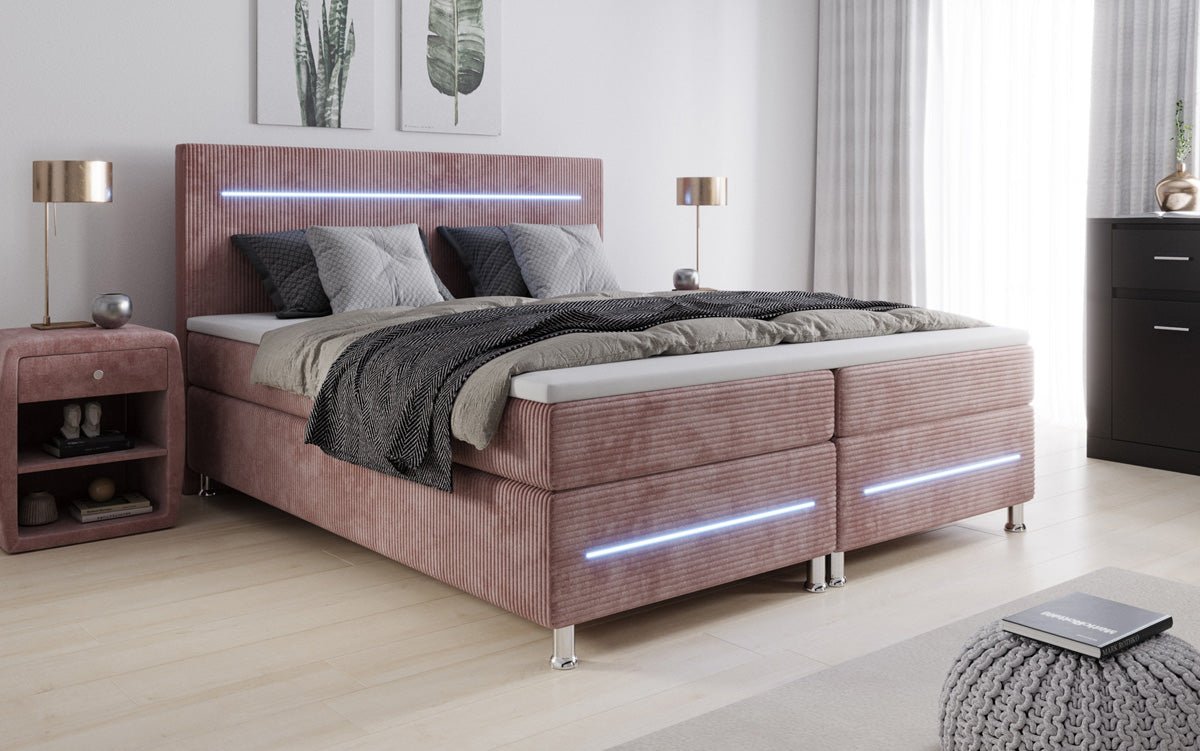 Boxspringbett Sejour mit LED in Cord