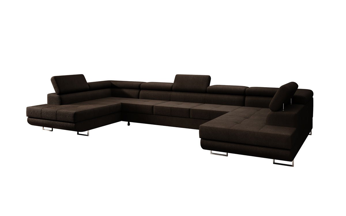 Designer Sofa Taormina mit Schlaf- und Klappfunktion in Bouclé