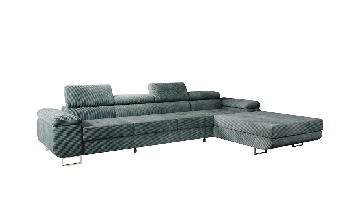 Canapé designer Calvera Maxi avec fonction couchage et rabattable en Côtelé