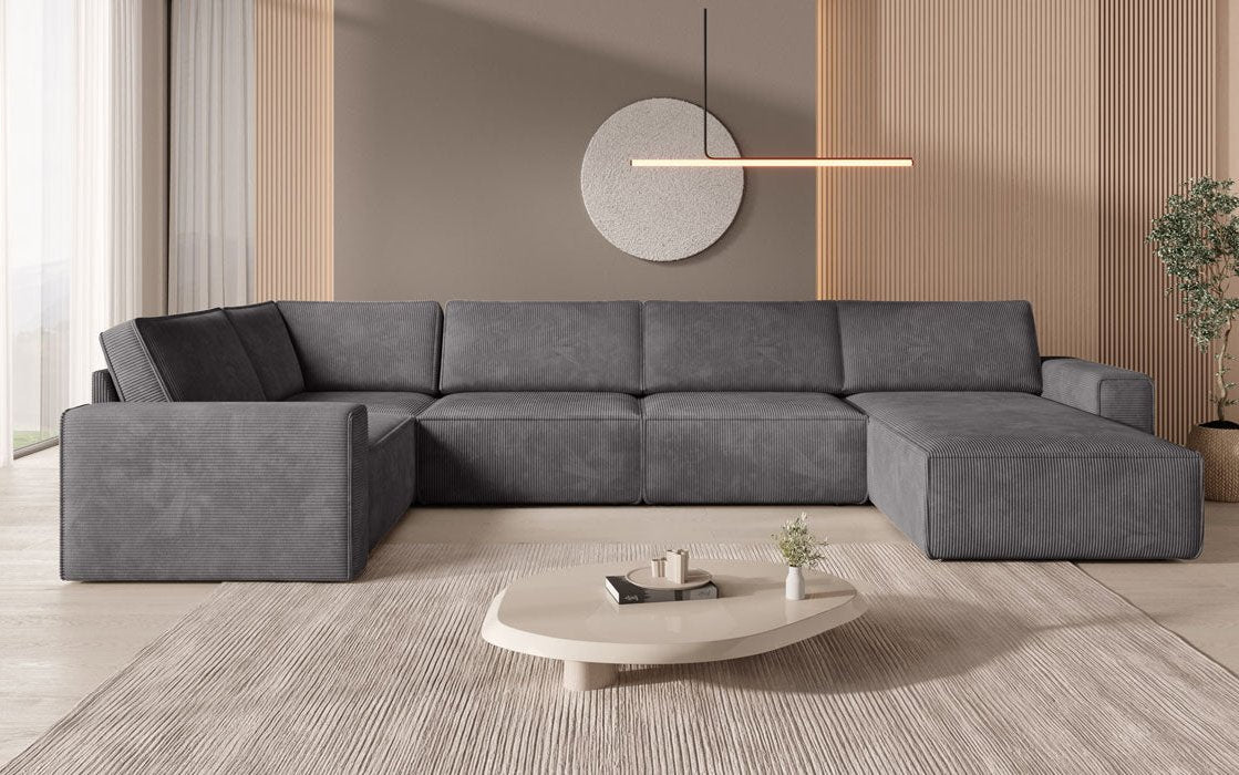 Modulare Sofalandschaft U Yuma aus Cord