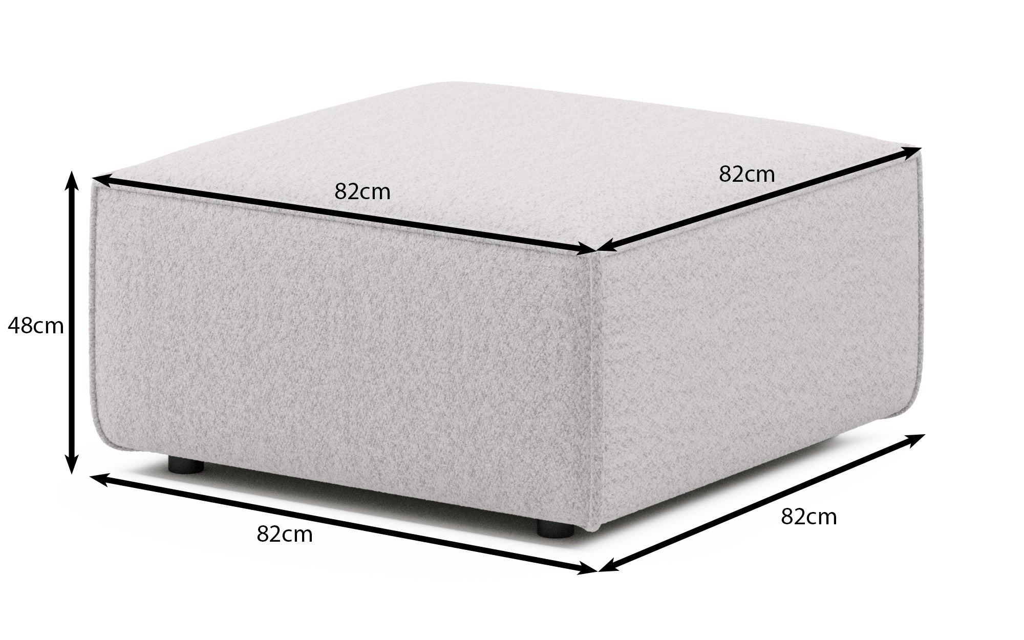 Beistellhocker 80 cm Yuma van corduroy