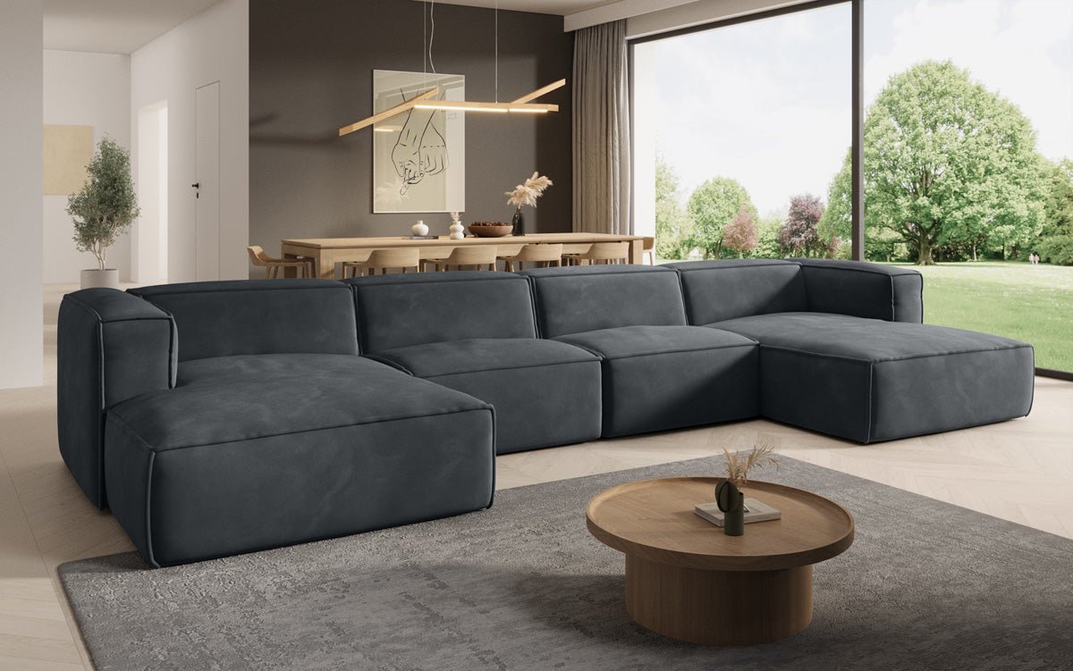 Designer Sofa Comfy U in Samt