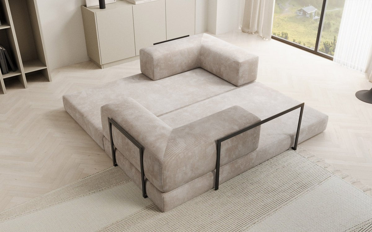 Canapé design Lazy 3 places en Côtelé