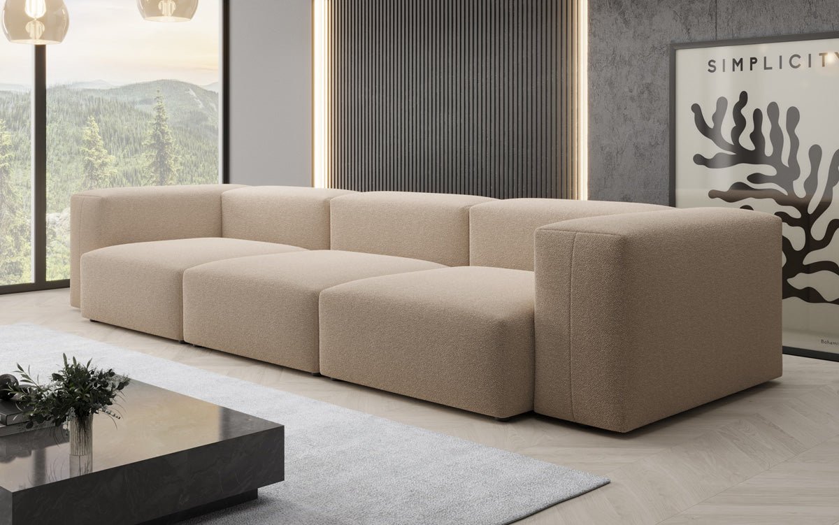 Designer 3 Sitzer Sofa Snug in Bouclé