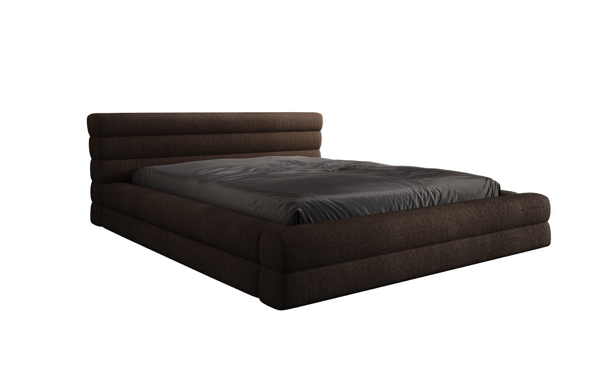 Designer Polsterbett Velana Bouclé mit Stauraum