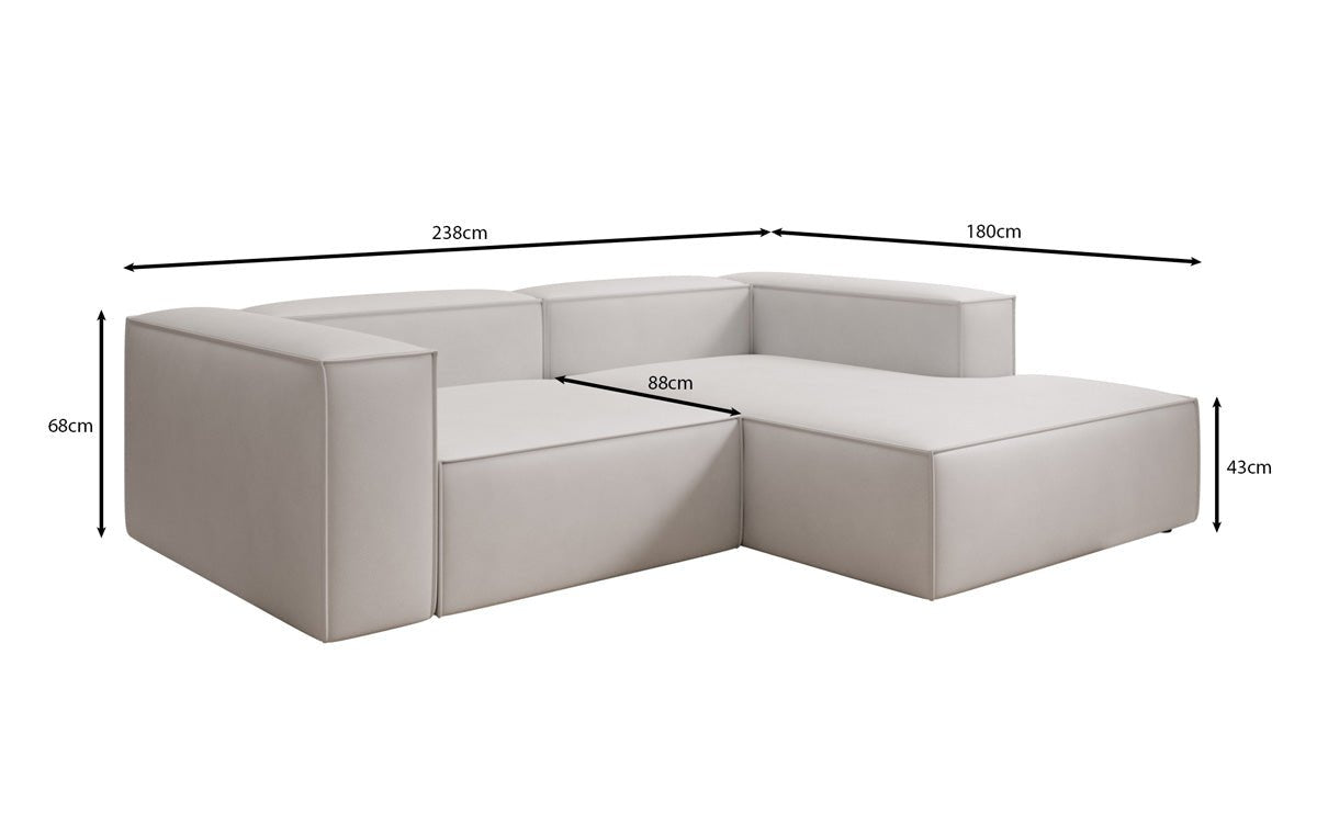 Designer Sofa Lesley L Mini in Echtleder