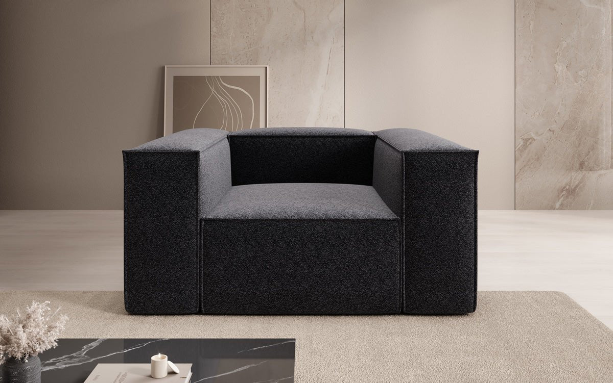 Designer Sofa-Sessel Lesley in Strukturstoff