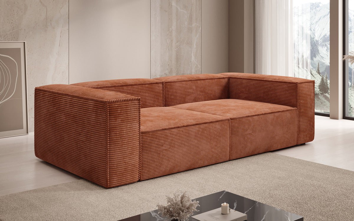 Designer Sofa Lesley 3 Sitzer in Cord